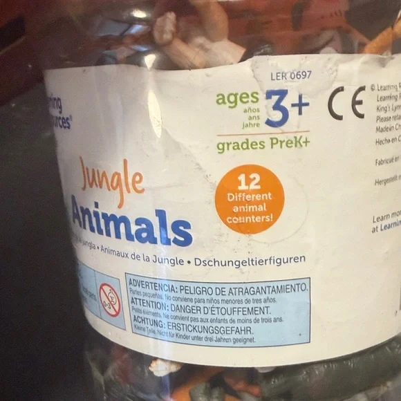 Jungle Animals Set - Red and Black - Picture 3 of 6